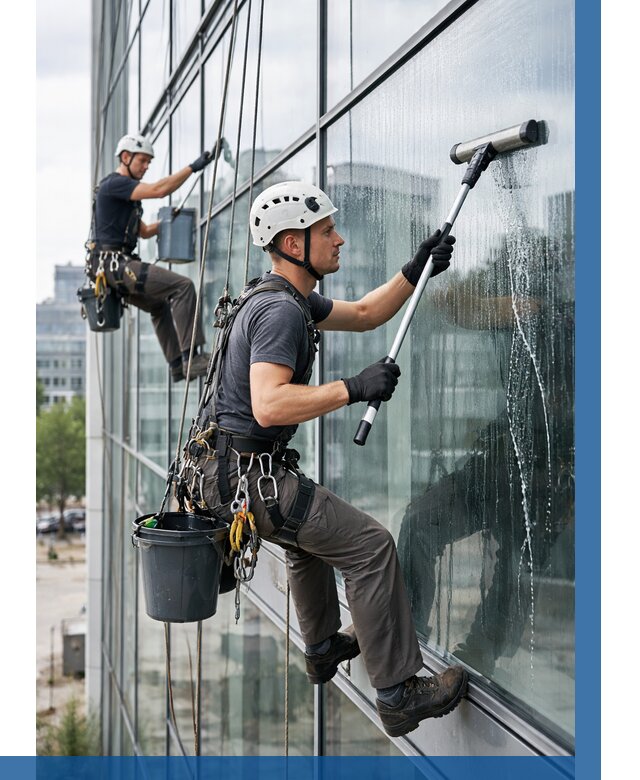 Мойка витражей альпинистами в Большой Камне от 710 р. под ключ|ВЫСОТНИК-Бль