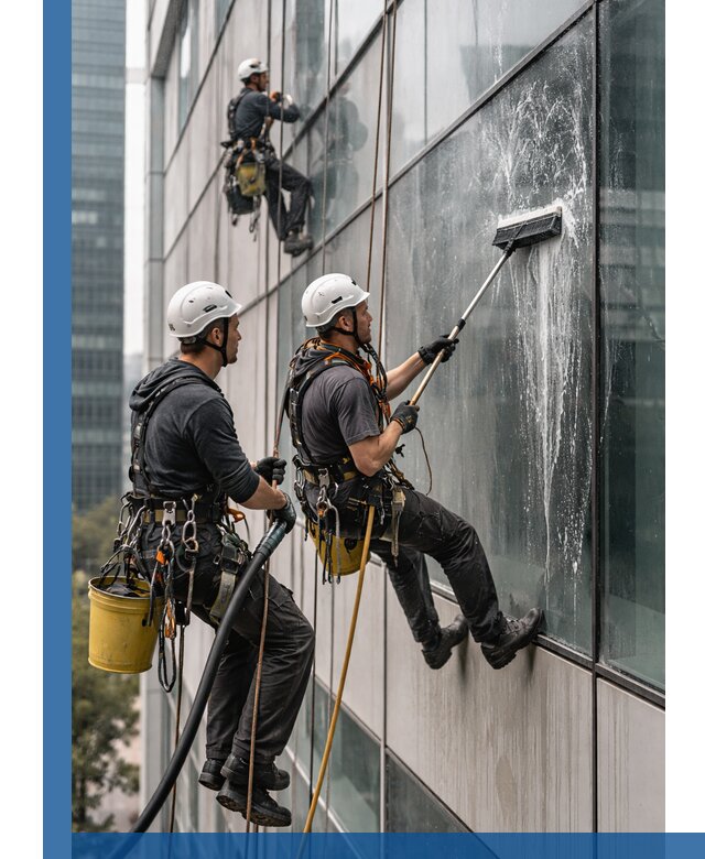 Профессиональная высотная мойка фасадов зданий в Большой Камне