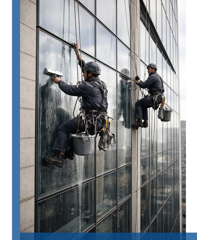 Профессиональная мойка стеклянных фасадов зданий в Большой Камне