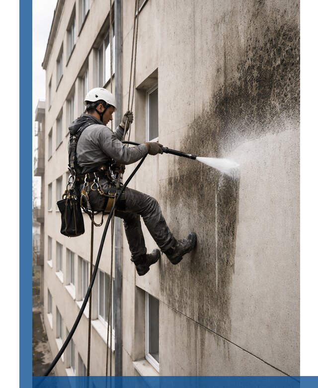 Профессиональная очистка фасадов от плесени в Большой Камне