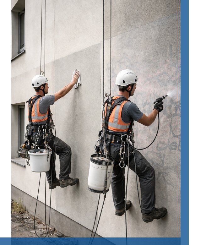 Антиграффити покрытие фасада в Большой Камне от 608 р. | ВЫСОТНИК-Бль