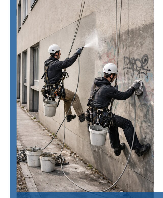 Антиграффити покрытие фасада с защитой от надписей в Большой Камне