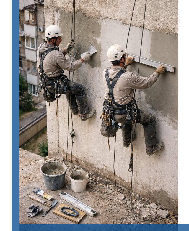 Комплексный ремонт штукатурного фасада с гарантией в Большой Камне