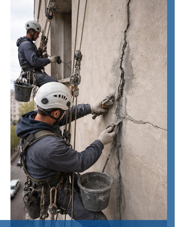 Заделка трещин на фасаде в Большой Камне от 913 р. | ВЫСОТНИК-Бль