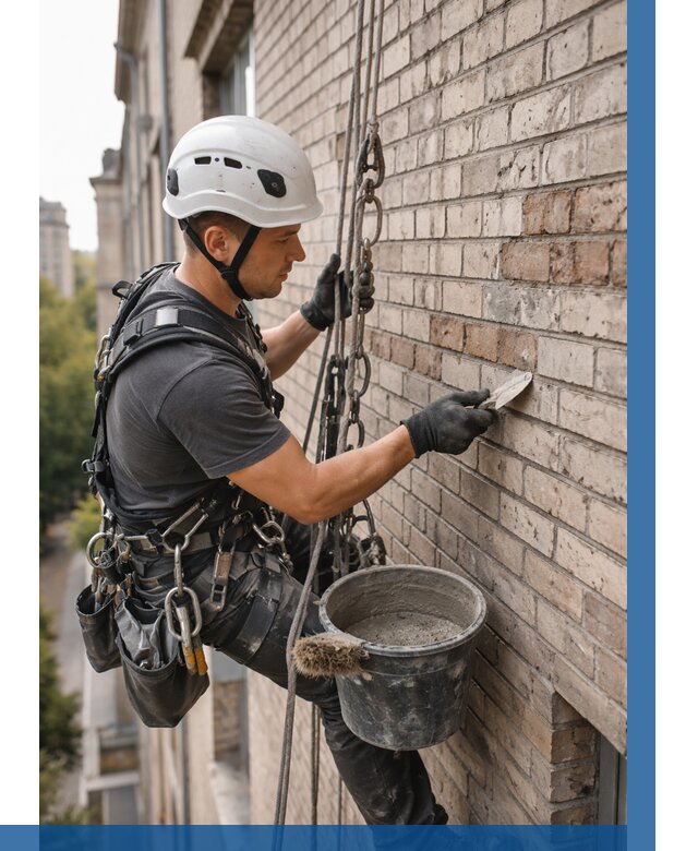 Ремонт кирпичной кладки фасада в Большой Камне от 1825 р. | ВЫСОТНИК-Бль