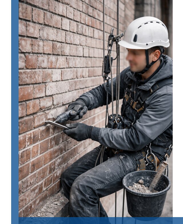 Расшивка кирпичных швов фасадов и стен, ремонт в Большой Камне