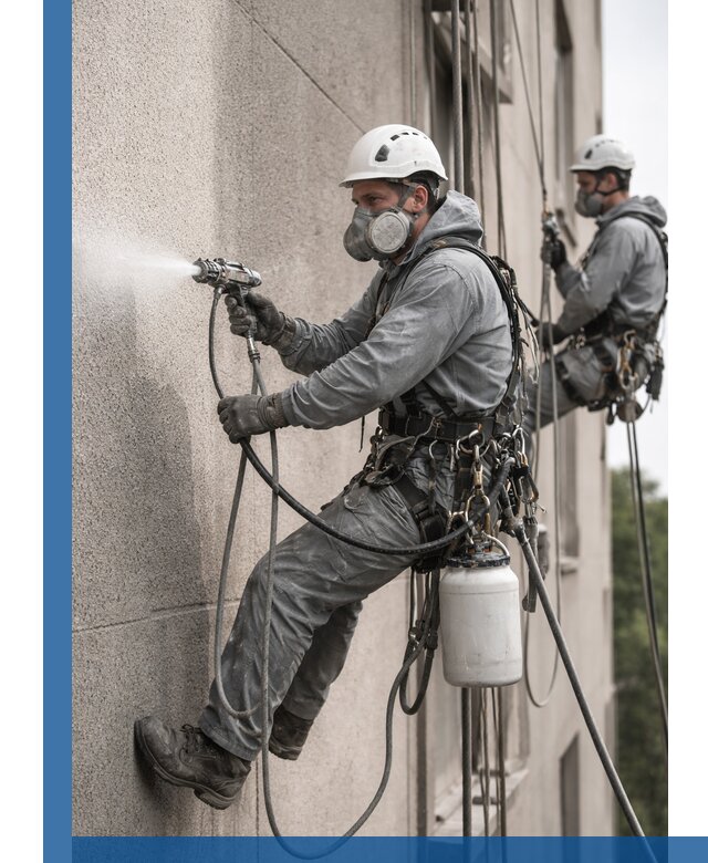 Безвоздушная покраска фасадов зданий в Большой Камне профессионально