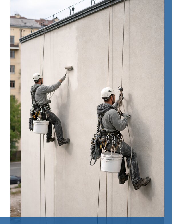 Покраска оштукатуренного фасада в Большой Камне от 325 р. | ВЫСОТНИК-Бль