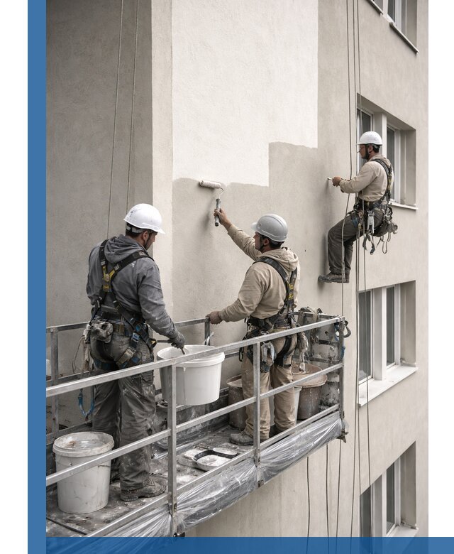 Покраска оштукатуренного фасада в Большой Камне под ключ с гарантией