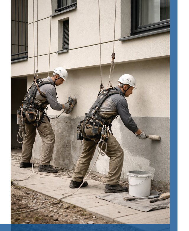 Окраска цоколя здания в Большой Камне от 456 р. под ключ | ВЫСОТНИК-Бль