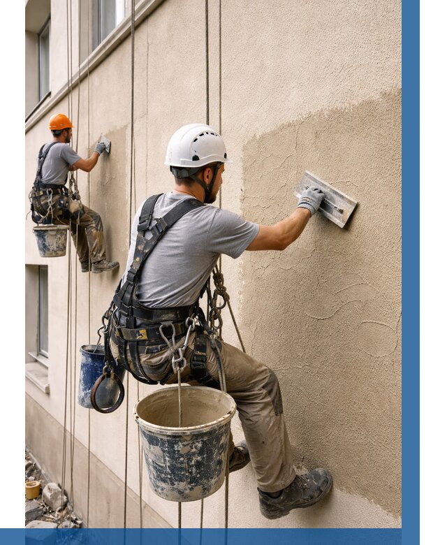 Декоративная штукатурка фасада в Большой Камне от 1217 р. | ВЫСОТНИК-Бль