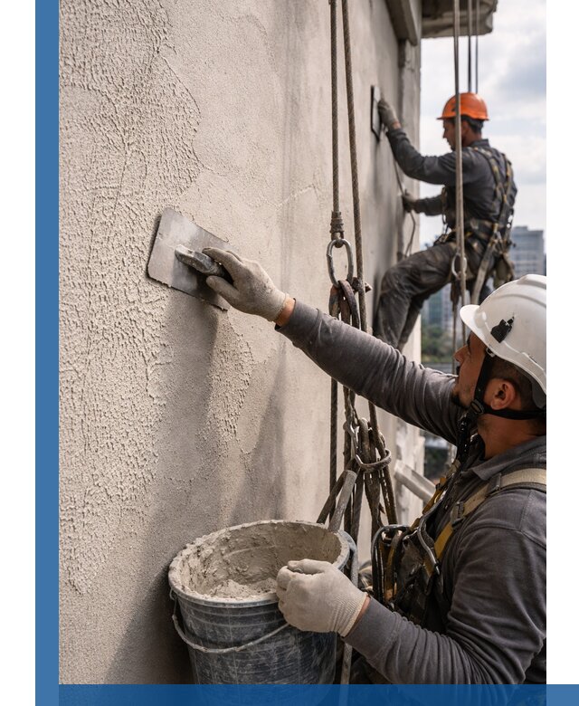 Декоративная штукатурка фасада с утеплением и защитой в Большой Камне