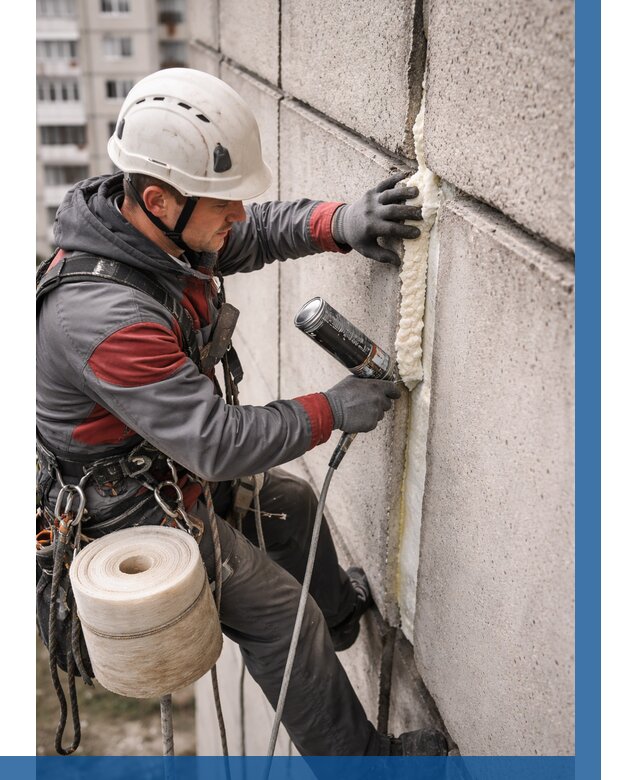 Утепление межпанельных швов в Большой Камне от 710 р. | ВЫСОТНИК-Бль