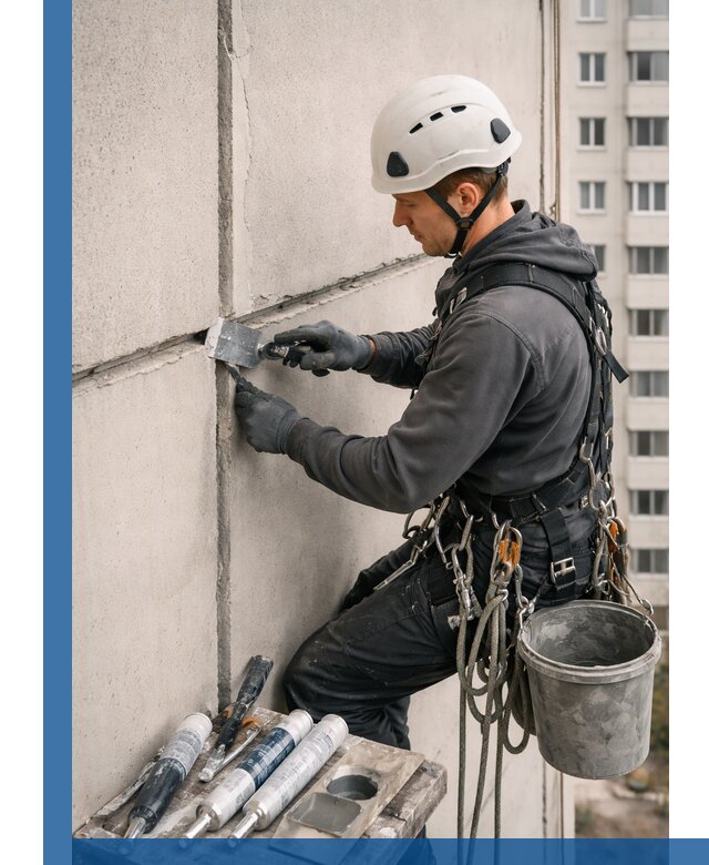 Ремонт межпанельных швов в Большой Камне герметизация и восстановление