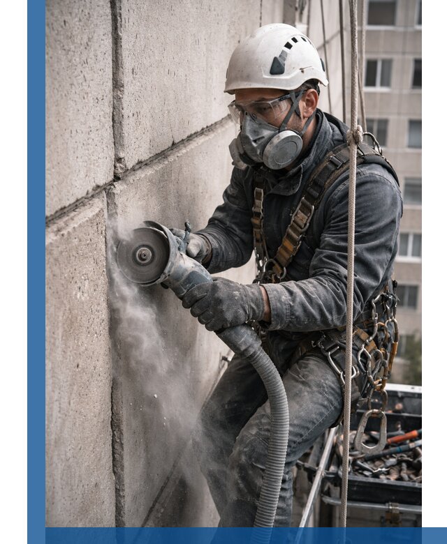 Штробление межпанельных швов в Большой Камне качественно и быстро