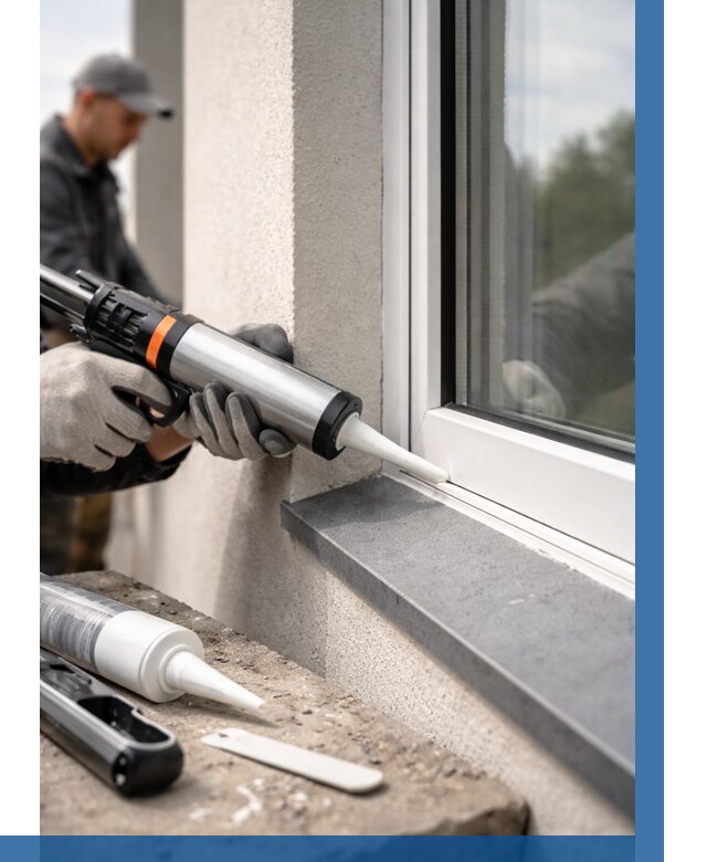Герметизация монтажных швов окон в Большой Камне от 659 р. | ВЫСОТНИК-Бль