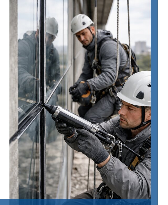 Герметизация витражных швов в Большой Камне от 659 р. | ВЫСОТНИК-Бль