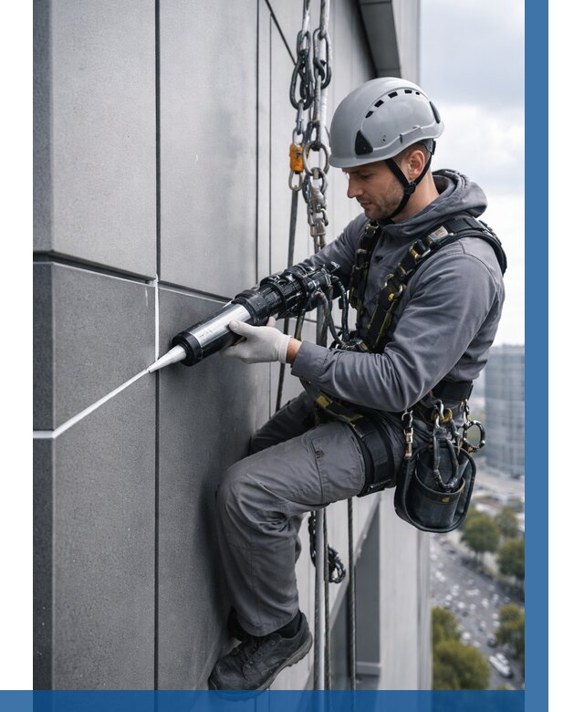 Герметизация стыков фасадных панелей в Большой Камне от 6592 р.| ВЫСОТНИК-Бль