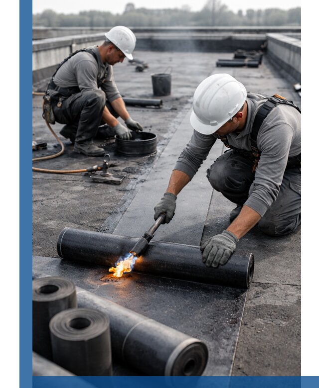 Ремонт рулонной кровли в Большой Камне герметизация и восстановление