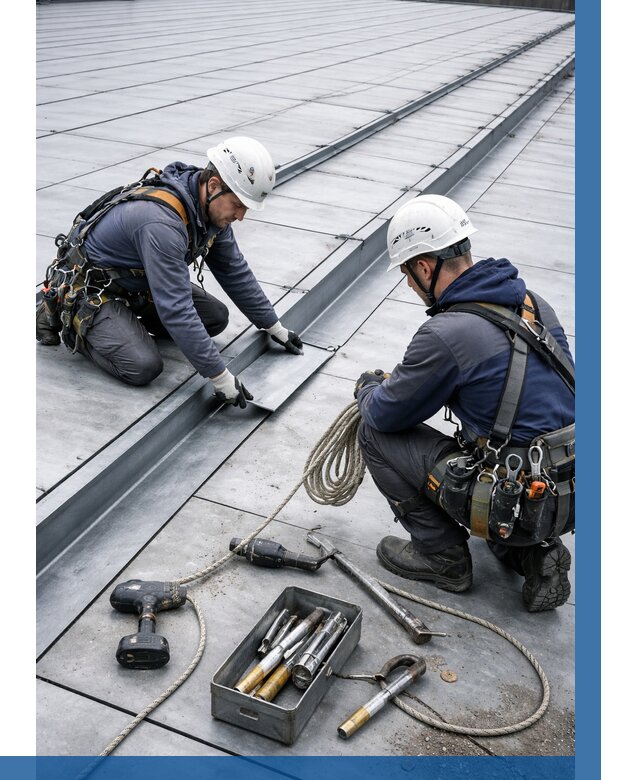 Ремонт фальцевой кровли в Большой Камне от 710 р. | ВЫСОТНИК-Бль