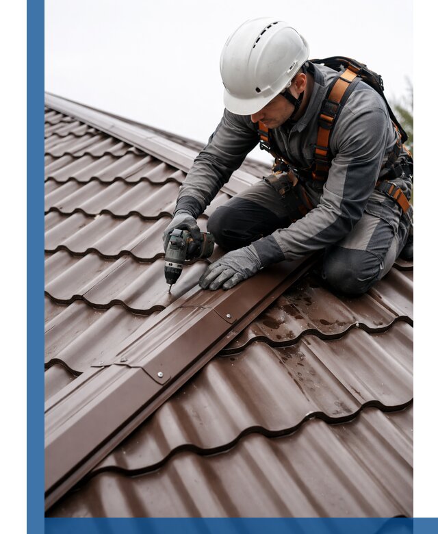 Ремонт металлочерепицы на крыше в Большой Камне профессионально