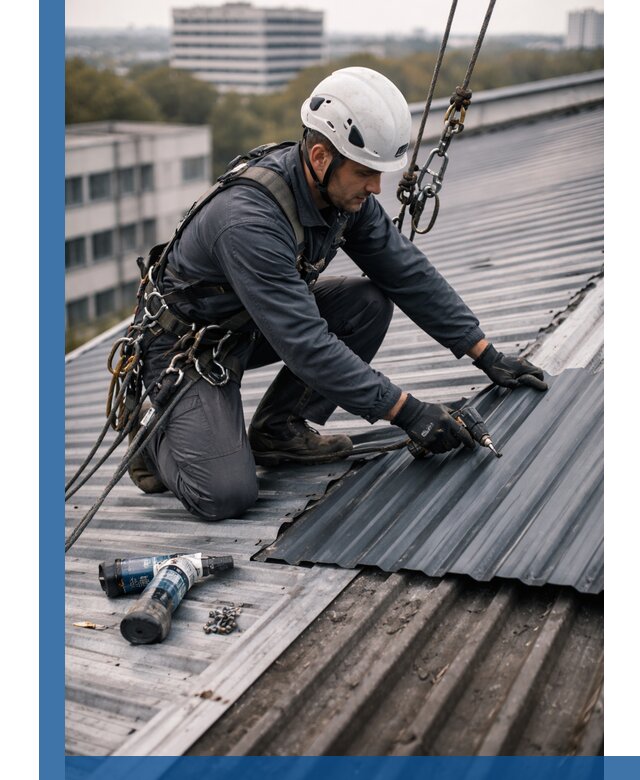 Ремонт профнастила на кровле в Большой Камне, работы под ключ