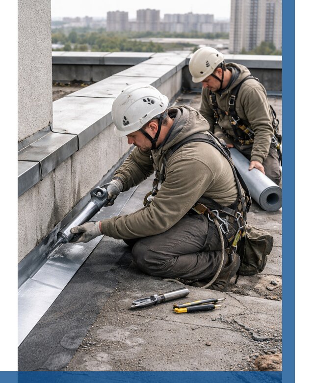 Ремонт кровельных примыканий в Большой Камне от 1217 р. | ВЫСОТНИК-Бль