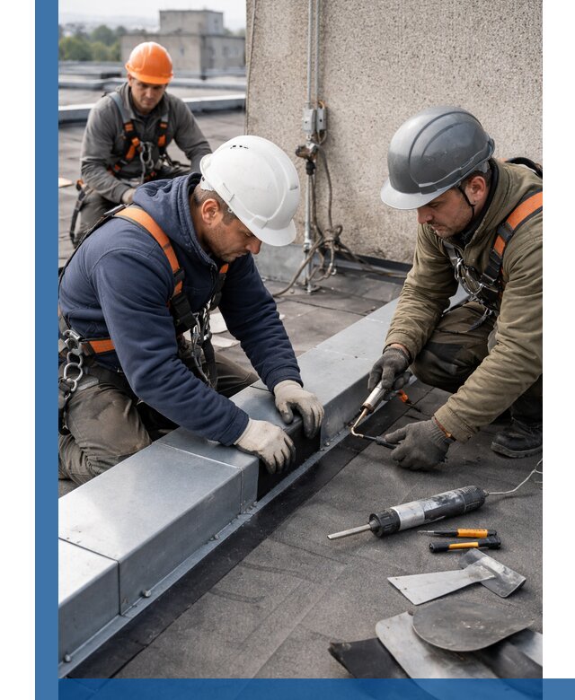 Ремонт кровельных примыканий в Большой Камне профессионально