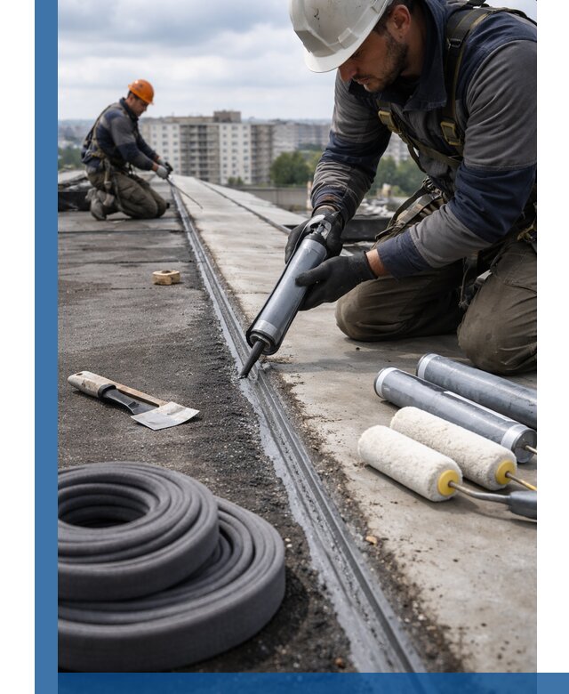 Герметизация швов кровли в Большой Камне с гарантией герметичности