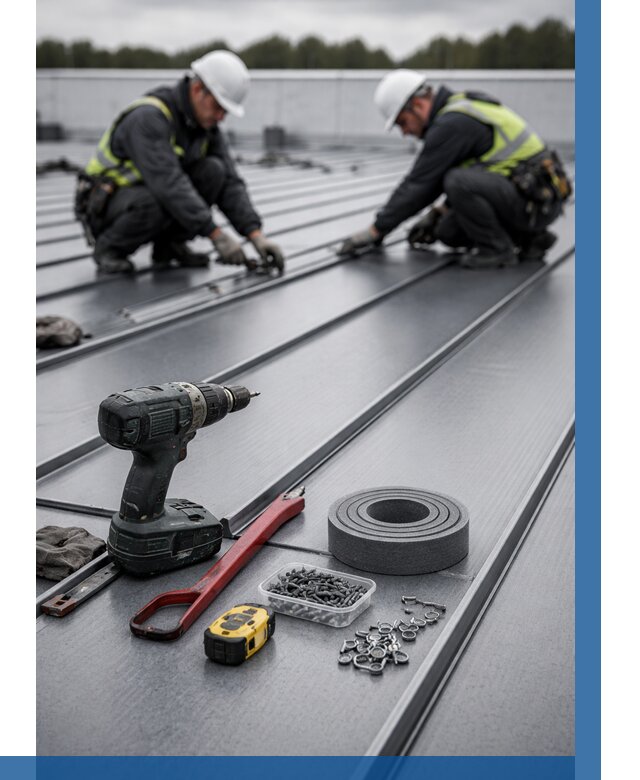 Монтаж фальцевой кровли в Большой Камне от 1825 р. | ВЫСОТНИК-Бль