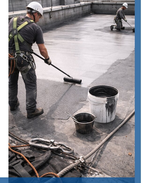 Гидроизоляция кровли жидкой резиной в Большой Камне от 507 р. | ВЫСОТНИК-Бль