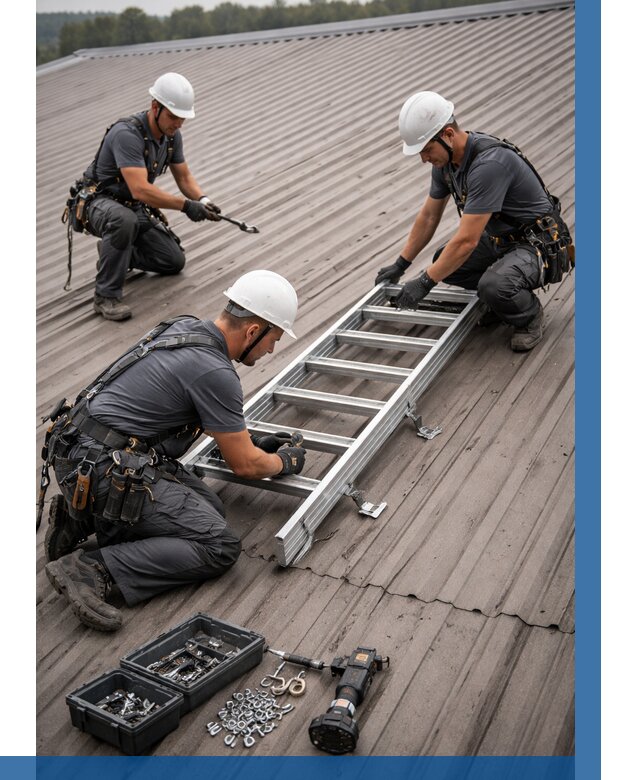 Монтаж кровельной лестницы в Большой Камне от 4563 р. | ВЫСОТНИК-Бль