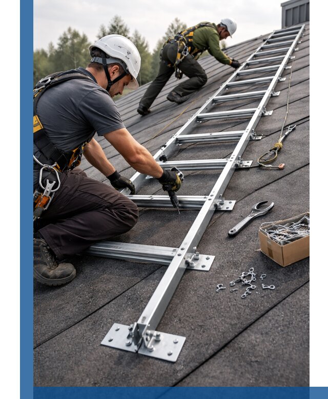 Профессиональный монтаж кровельной лестницы в Большой Камне под ключ
