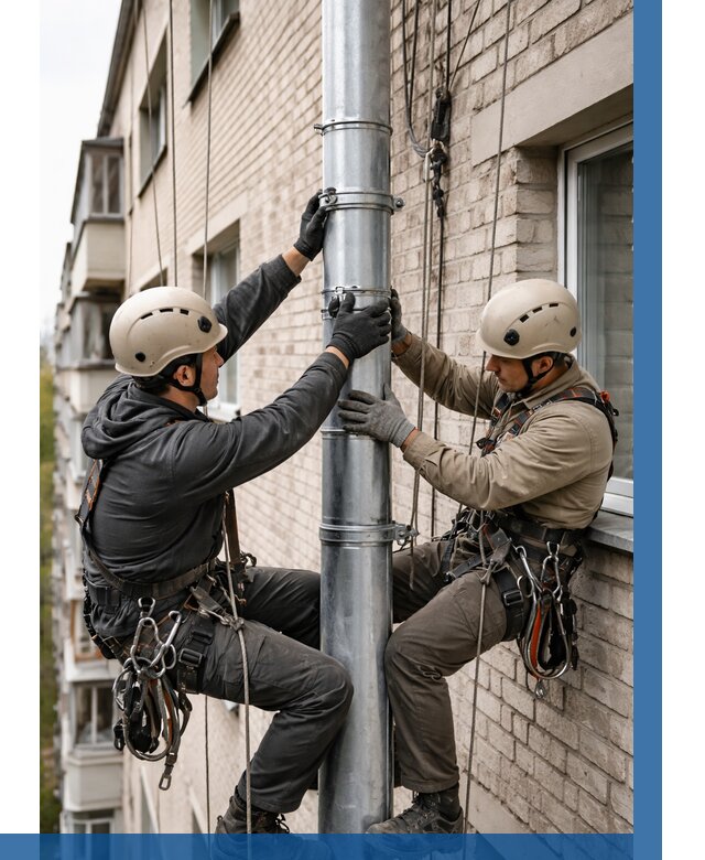 Замена водосточных труб в Большой Камне от 6592 р. | ВЫСОТНИК-Бль