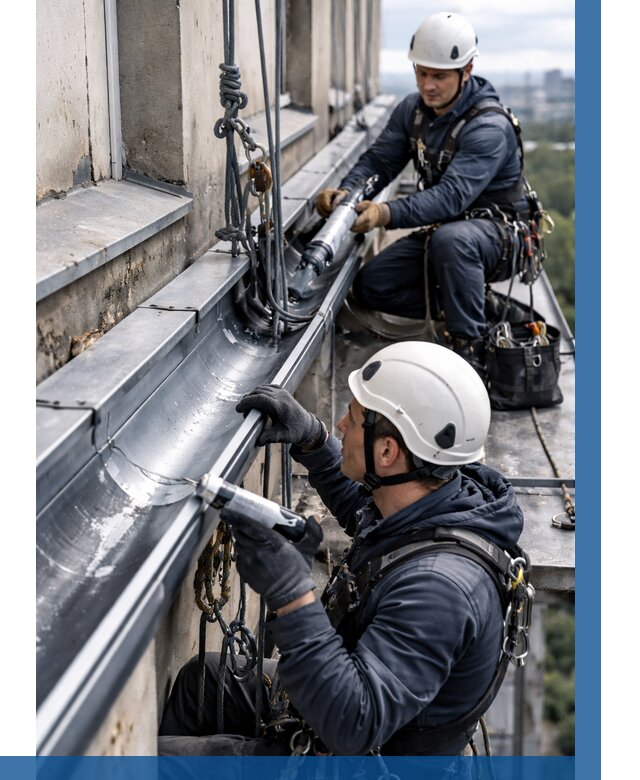 Ремонт водосточных желобов в Большой Камне от 6592 р. | ВЫСОТНИК-Бль