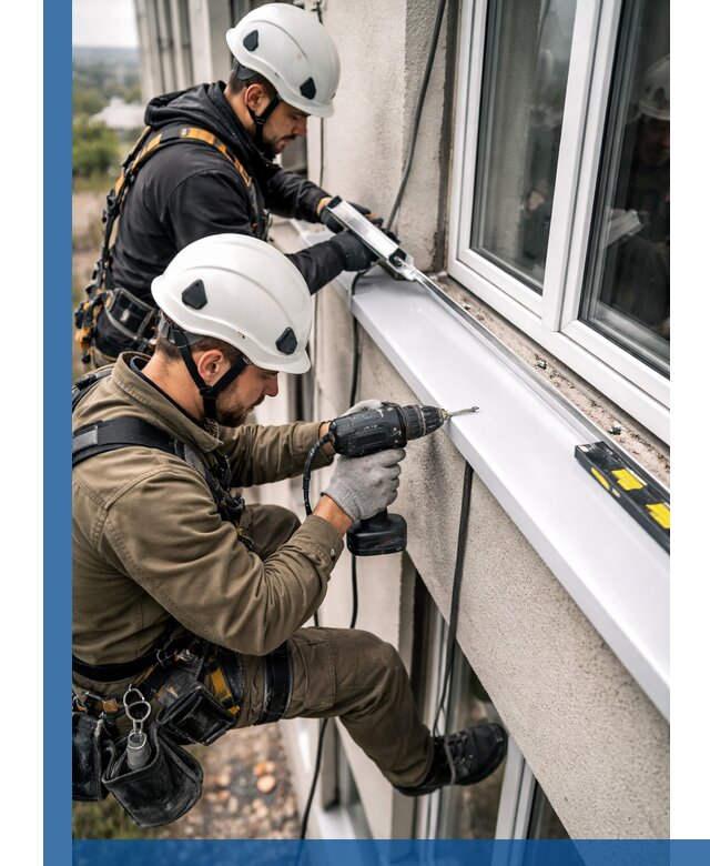 Профессиональный монтаж оконных отливов и отведения воды в Большой Камне