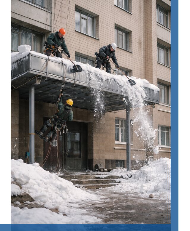 Очистка козырьков от снега в Большой Камне от 3549 р. | ВЫСОТНИК-Бль