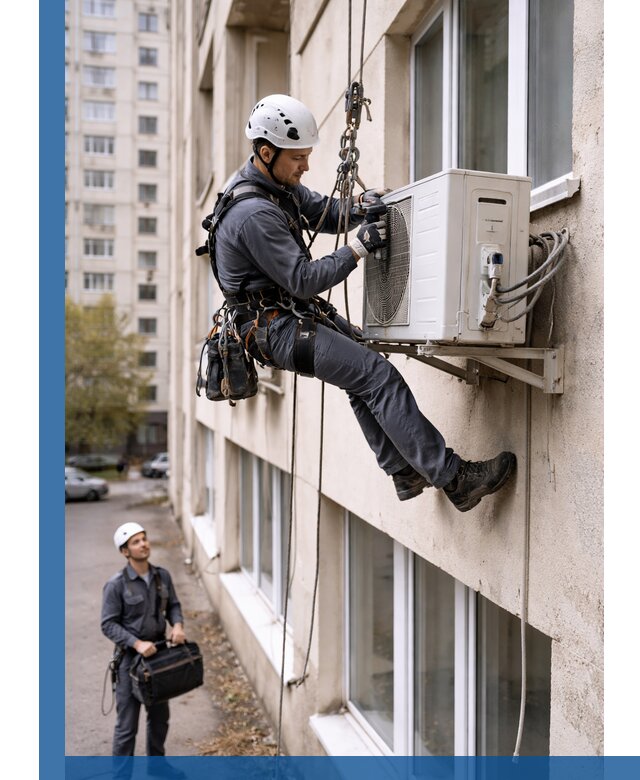 Демонтаж внешнего блока кондиционера в Большой Камне профессионально