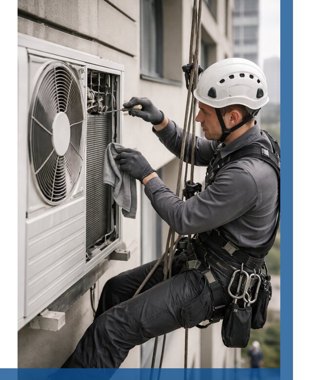 Обслуживание внешнего блока кондиционера в Большой Камне от 2738 р.ВЫСОТНИК-Бль