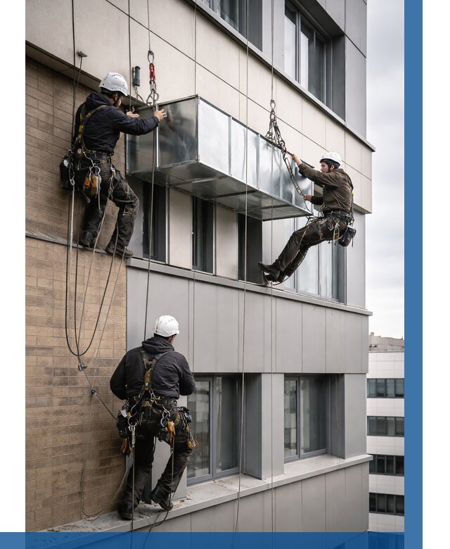 Монтаж воздуховодов на фасаде в Большой Камне от 1521 р. | ВЫСОТНИК-Бль