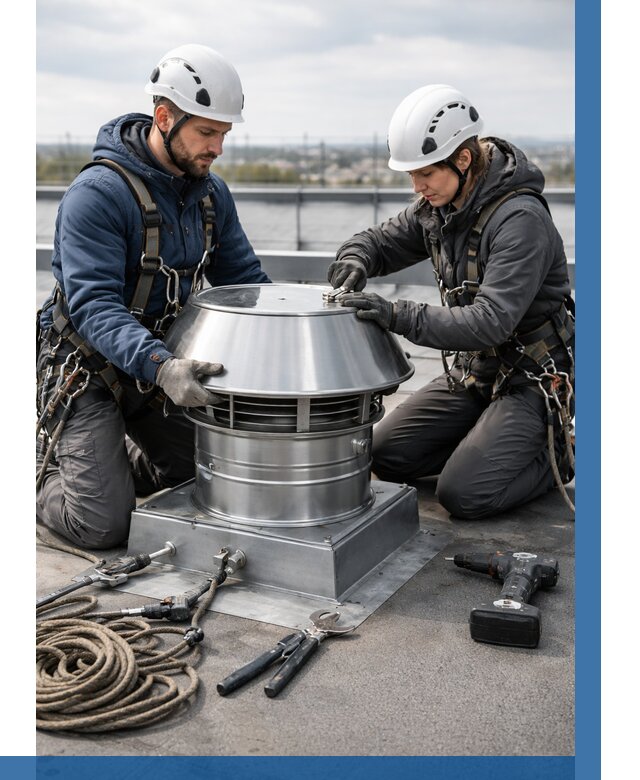 Установка дефлекторов на кровле в Большой Камне от 4563 р. | ВЫСОТНИК-Бль