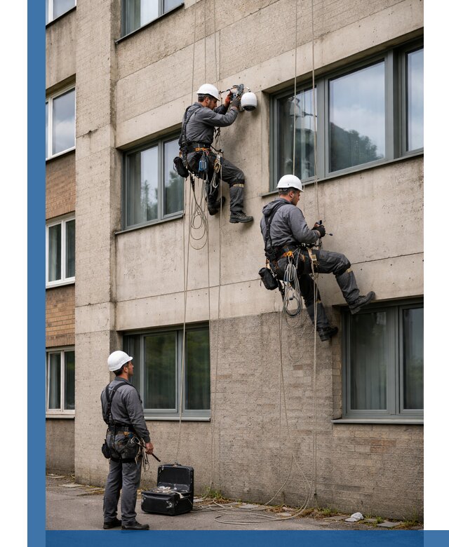 Монтаж фасадных камер видеонаблюдения в Большой Камне под ключ