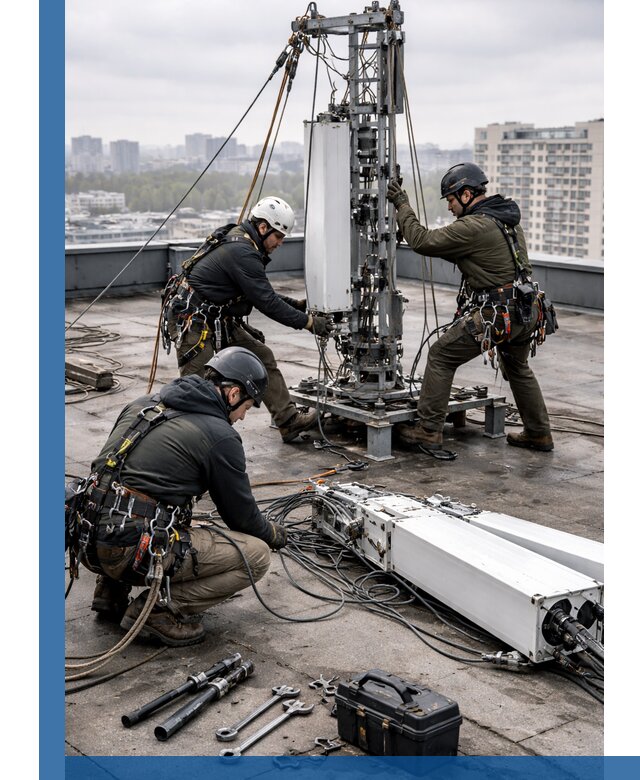 Демонтаж антенн на крыше зданий в Большой Камне с гарантией