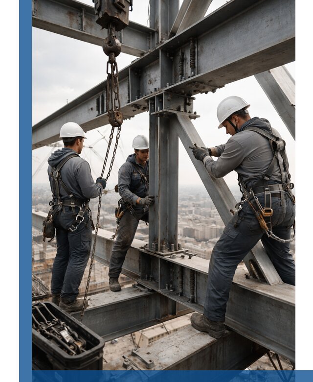 Профессиональный монтаж металлоконструкций на высоте в Большой Камне