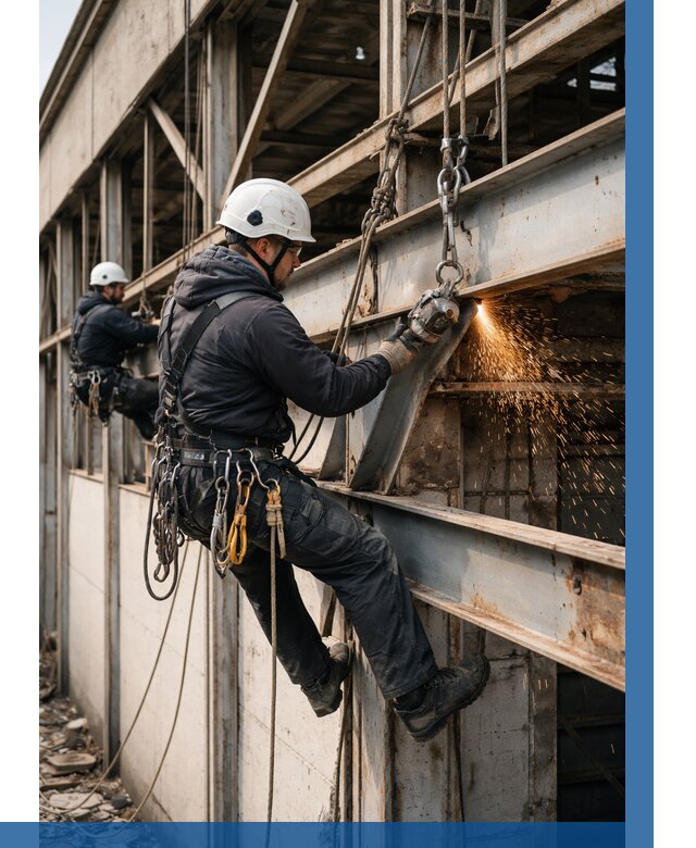 Демонтаж металлоконструкций на высоте в Большой Камне от 6592р. |ВЫСОТНИК-Бль