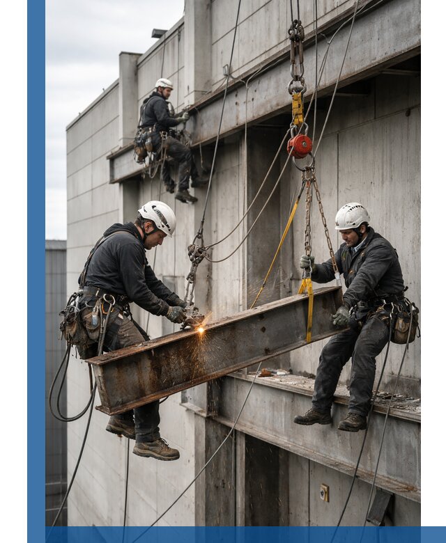 Демонтаж металлоконструкций на высоте в Большой Камне под ключ