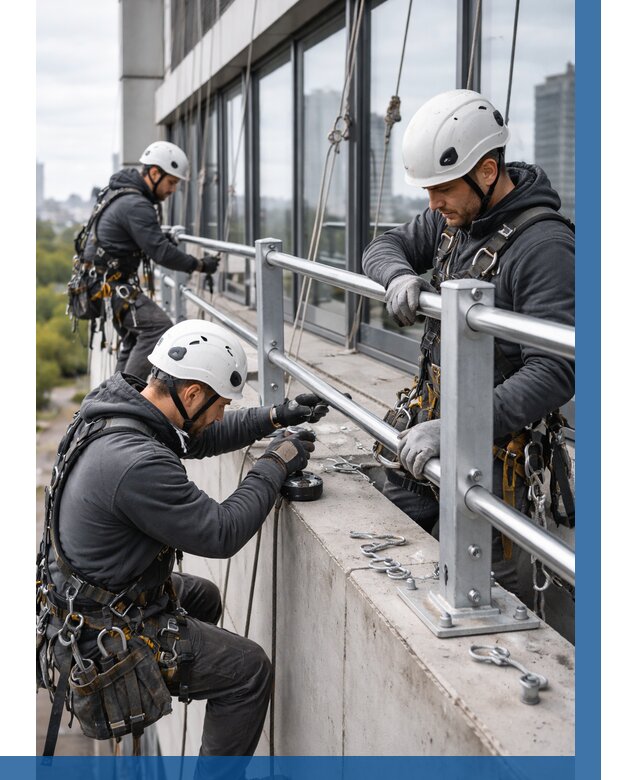 Монтаж ограждений на высоте в Большой Камне, от 1217 р. | ВЫСОТНИК-Бль