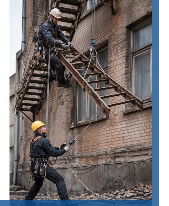 Демонтаж пожарной лестницы в Большой Камне от 12169 р. | ВЫСОТНИК-Бль
