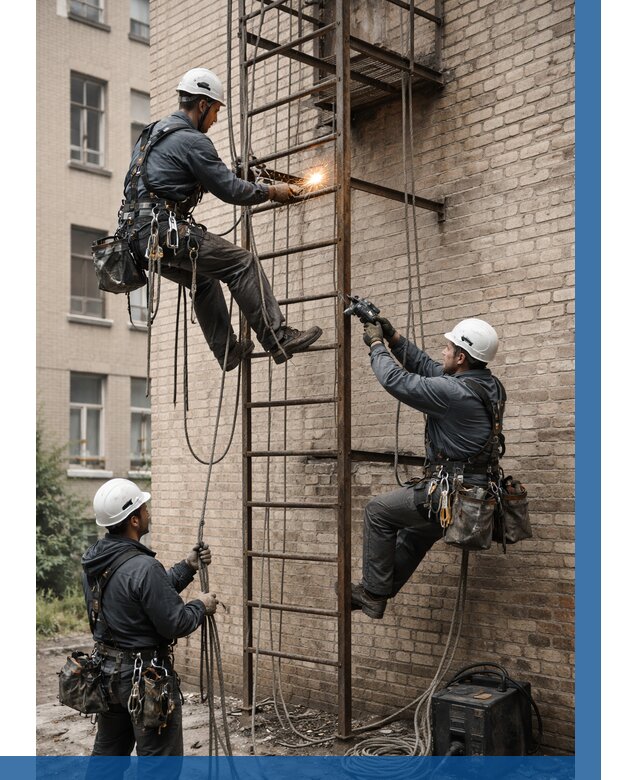 Ремонт пожарной лестницы в Большой Камне от 7606 р. | ВЫСОТНИК-Бль