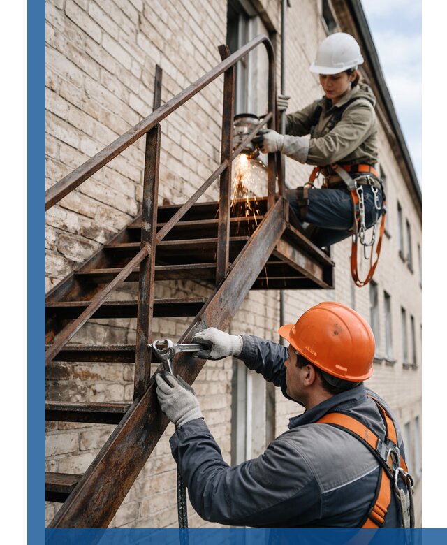 Ремонт и восстановление пожарных лестниц с выездом в Большой Камне